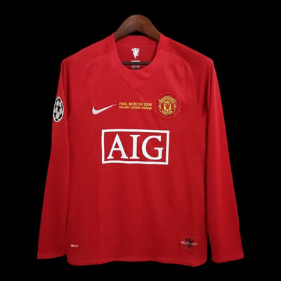 Ronaldo #7 Man. Utd Home 07/08 Retro Long Sleeve Shirt image 0