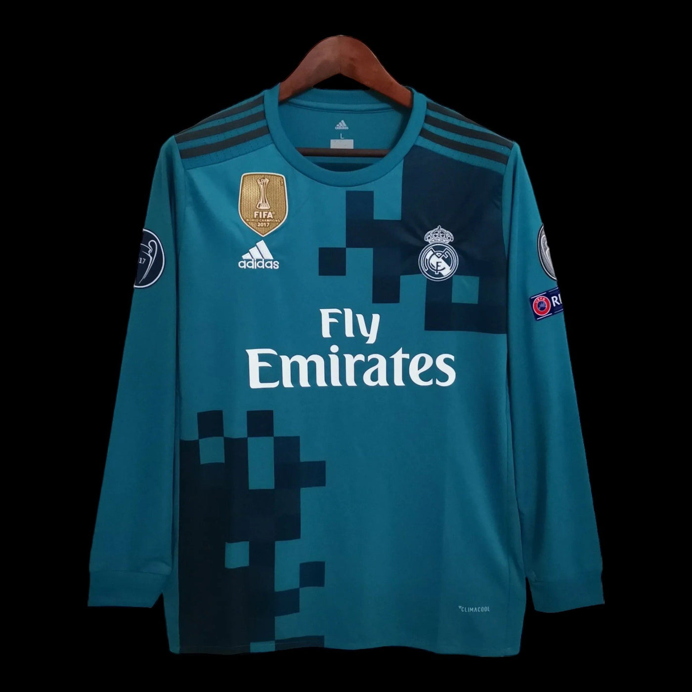 Ronaldo #7 Real Madrid 3rd 17/18 Long Sleeve Retro Jersey image 0