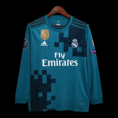 Ronaldo #7 Real Madrid 3rd 17/18 Long Sleeve Retro Jersey image 0