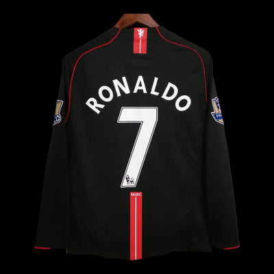 Ronaldo #7 Man. Utd Away 07/08 Retro Long Sleeve image 1