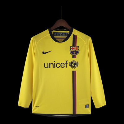 Barcelona 08/09 Away Long Sleeve Retro Club Jersey image 0