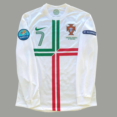 Ronaldo #7 Portugal Away 2012 Euro Long Sleeve Retro Shirt image 0