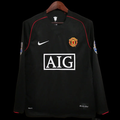 Ronaldo #7 Man. Utd Away 07/08 Retro Long Sleeve image 0