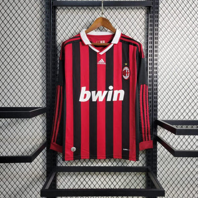 AC Milan Home 09/10 Long Sleeve Retro Jersey image 0