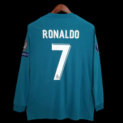 Ronaldo #7 Real Madrid 3rd 17/18 Long Sleeve Retro Jersey image 1