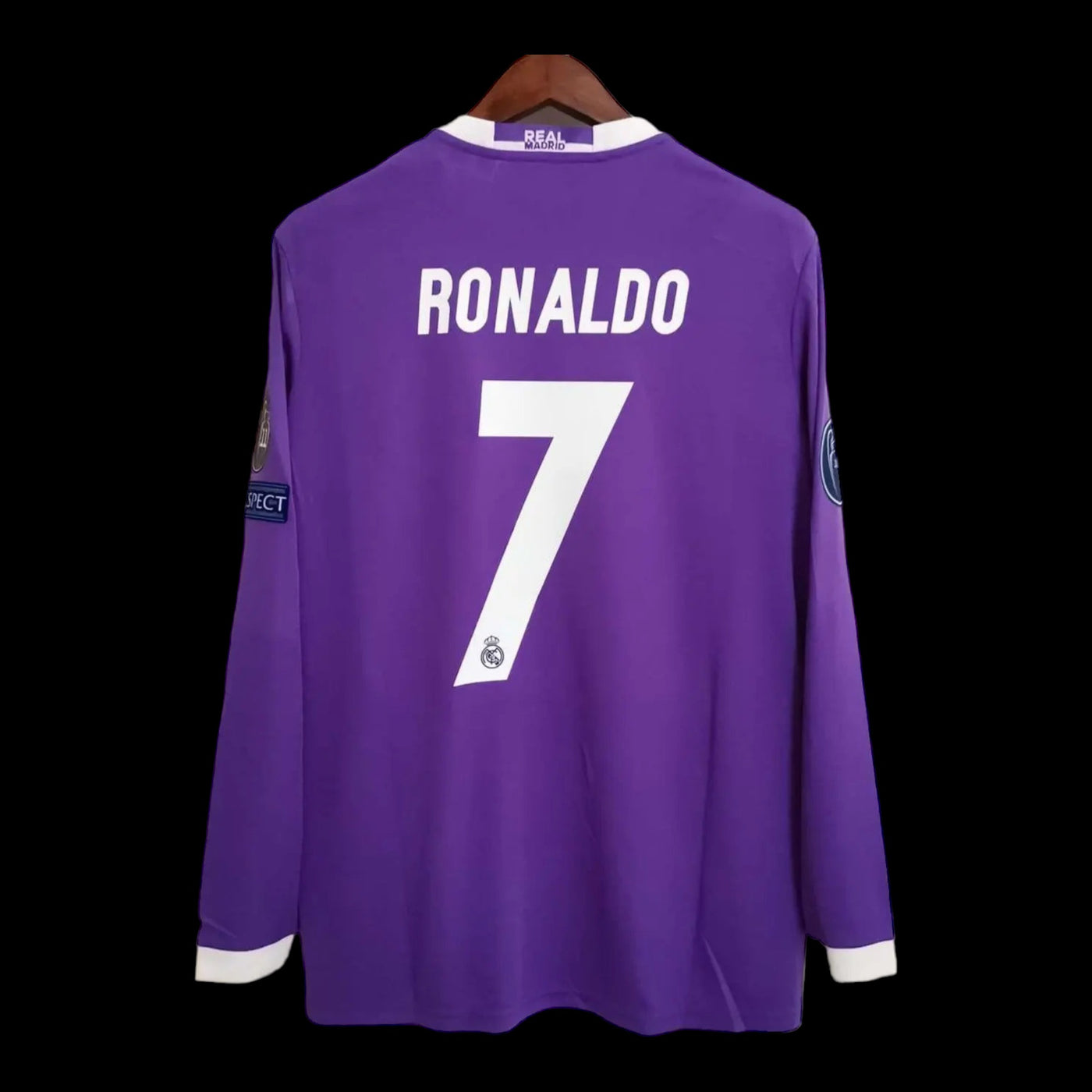 Ronaldo #7 Real Madrid Away 16/17 Long Sleeve Retro Jersey image 1