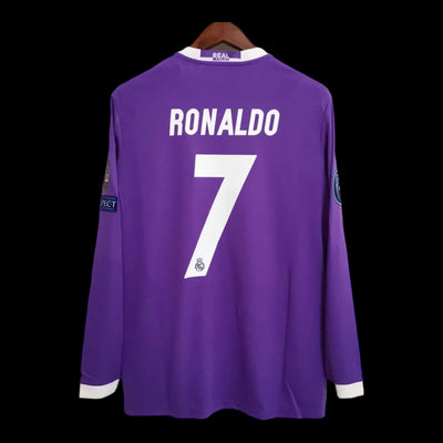 Ronaldo #7 Real Madrid Away 16/17 Long Sleeve Retro Jersey image 1