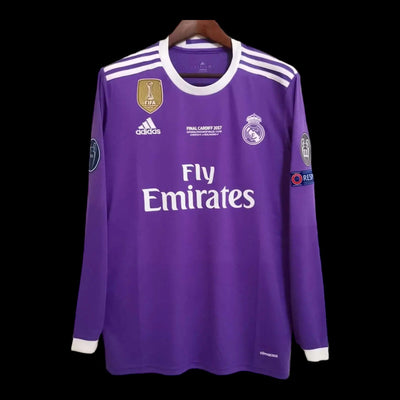Ronaldo #7 Real Madrid Away 16/17 Long Sleeve Retro Jersey image 0